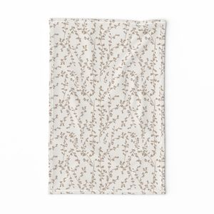 Delicate climbing vines taupe beige on creamy white cottage core blender