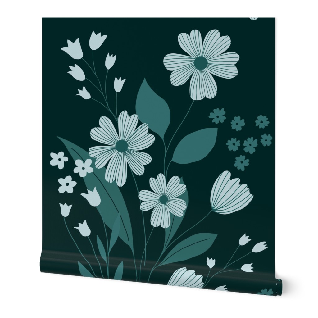 Roll of Peel and Stick wallpaper on white