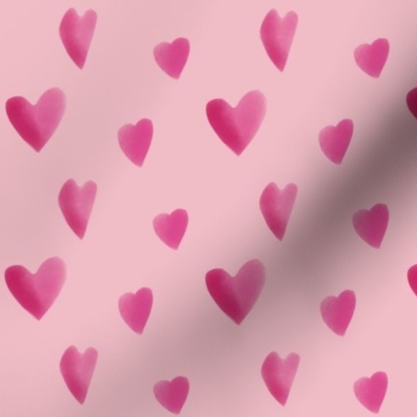 pink heart valentines pattern on fluffy pink background