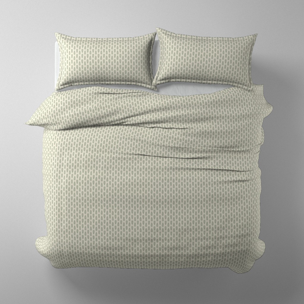 Top down bed with a duvet cover that fits a King or California King sized bed