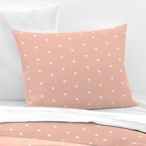 Timeless Sweet Hearts On Tan Pink - Valentine's day preppy coquette