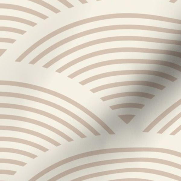 Japanese Waves - Butter and Mocha Mousse tones - Pantone 2025 - Smaller