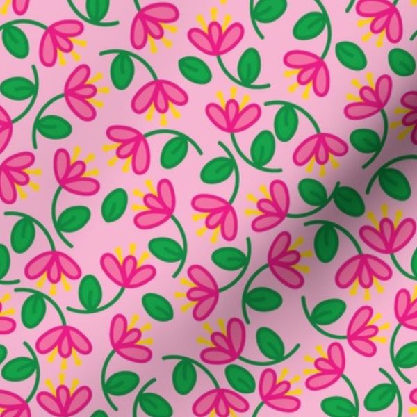 FESTIVE FLOWERS IN PINK BACKGROUND