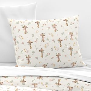Floral Easter Crosses - Cream