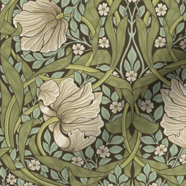 PIMPERNEL IN WELSH LILY (Arts & Crafts Revival) - WILLIAM MORRIS small