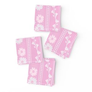 (M)daisy floral stripes-soft Pink