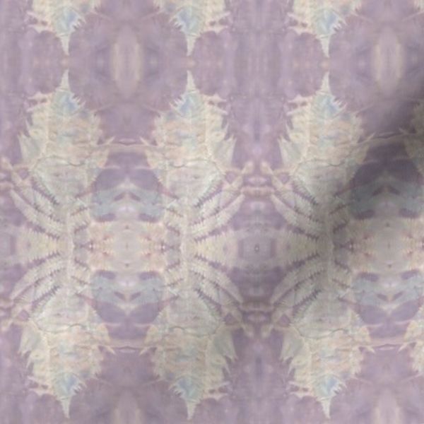 Muted color lilac and beige leaves print nature design seventies style