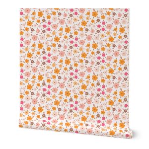 Happy Summer Garden neutrals and bright orange pink