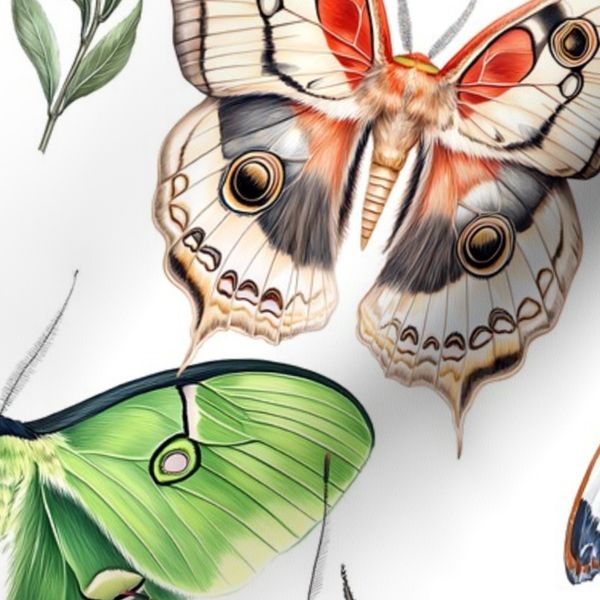 Watercolor Moths