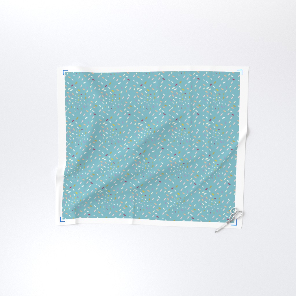 Yard of fabric with selvedge and sewing shears