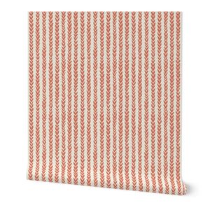 Linocut Stripes (orange-red)