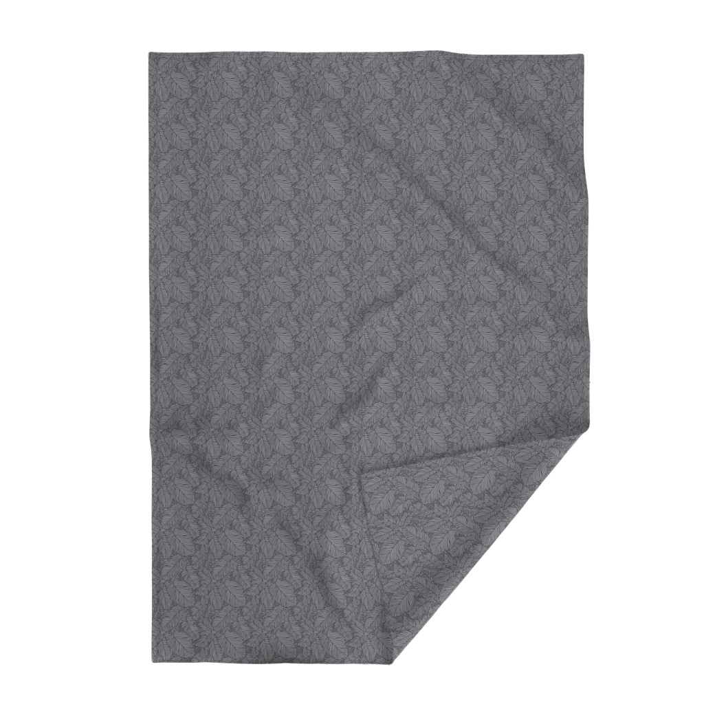 Top down Throw Blanket with the bottom right edge flipped up on a white background