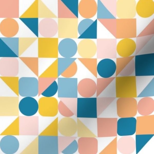 BRIGHT SUMMER BAUHAUS SKY BLUE AND PINK