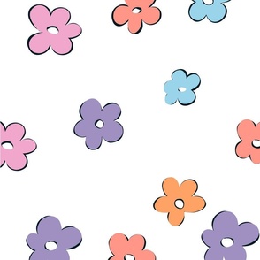 Cute Retro Daisies Pattern 1