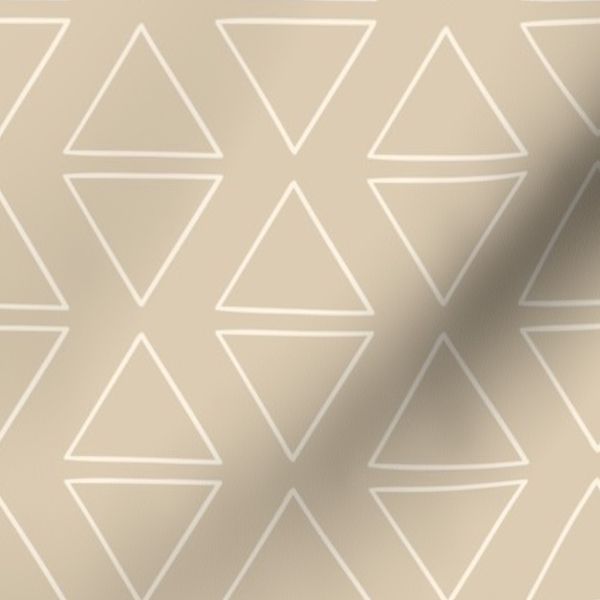 Rustic Petit Geometric Triangle Vintage Farmhouse Japandi Muted Beige Tan