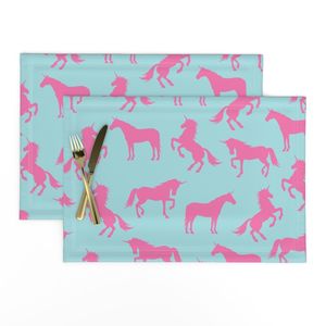 Unicorn-Silhouettes-Pink-on-Teal-Aqua