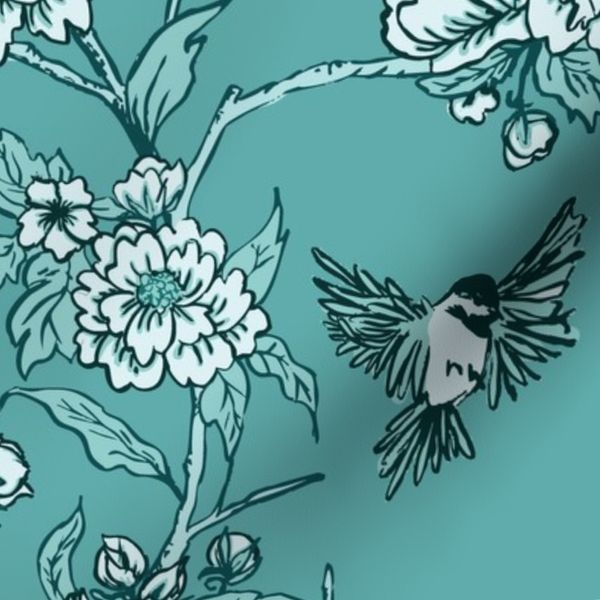 Chickadee Trailing Floral-05
