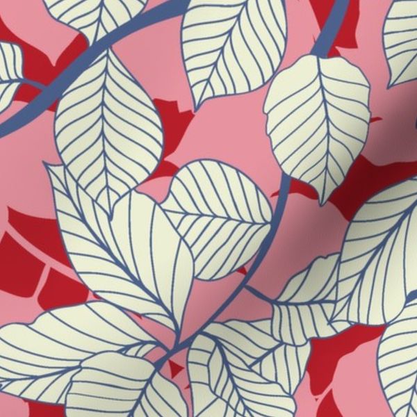 Woodland trees leaves and branches texture Wallpaper home deco upholstery-L