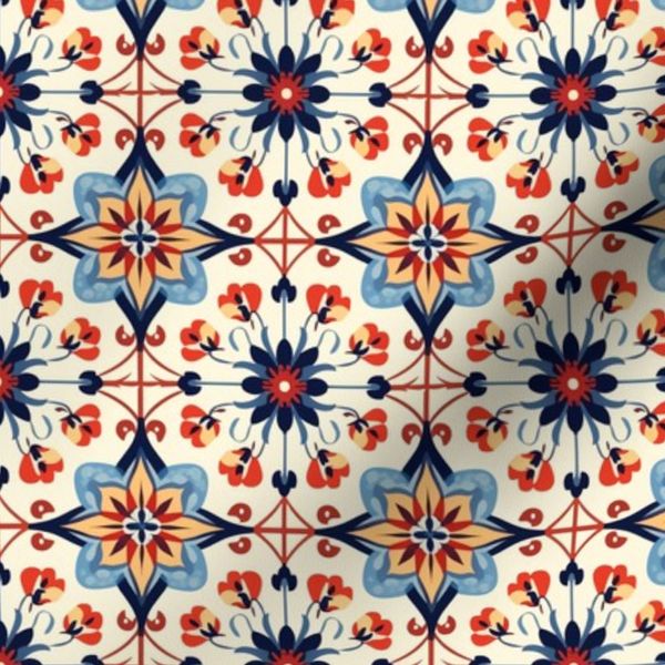 Vintage Portuguese Tiles With Clean Contrast