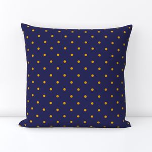 Medium Goldenrod Polka Dot On Midnight Blue