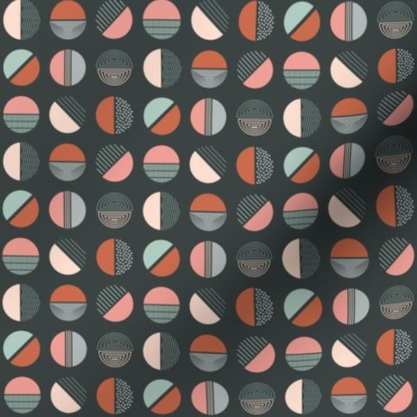 Modern Geometric Polka Dot Pattern