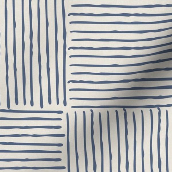 Scandinavian modern minimal organic textured checkered stripes ivory black
