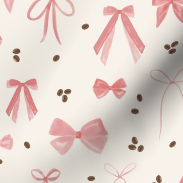 TINI TIME COFFEE ESPRESSO BEANS BOWS CREAM SMALL