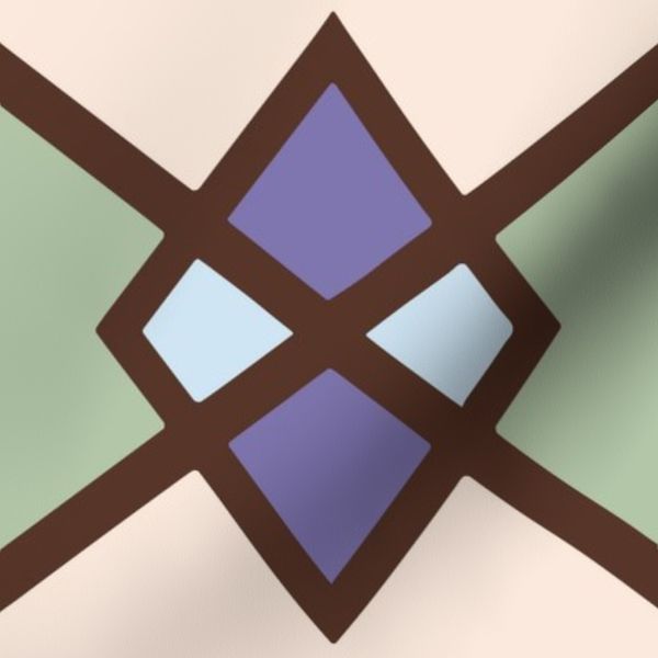 preppy argyle harlequin diamonds - sage green periwinkle purple