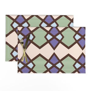preppy argyle harlequin diamonds - sage green periwinkle purple