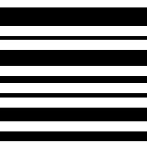 Horizontal Stripes Blender Black And White (Large)
