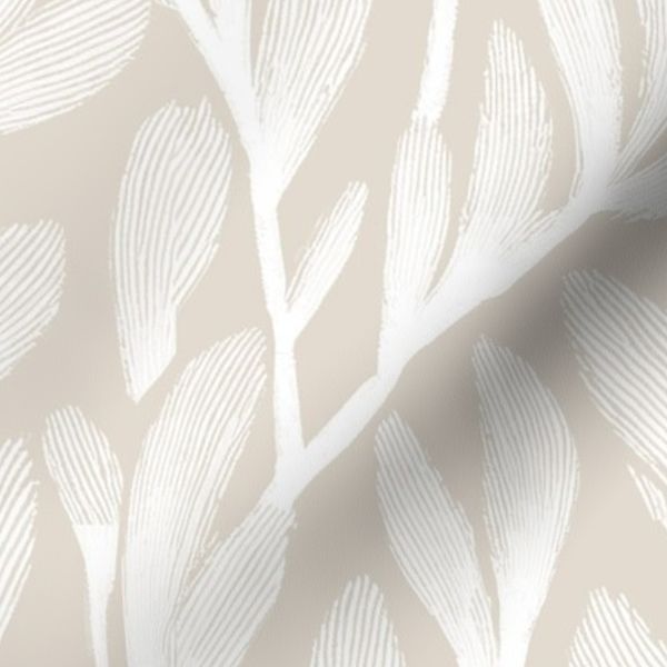 Branches swaying leaves soft neutral organic