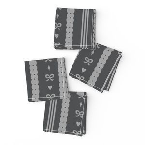 Stripes Ribbon in Charcoal