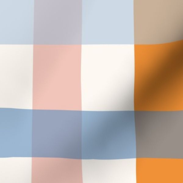 Hand-drawn Plaid - Multi-color Large