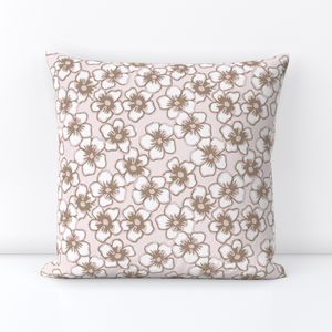 Ditsy small Geranium flower garden in soft peach
