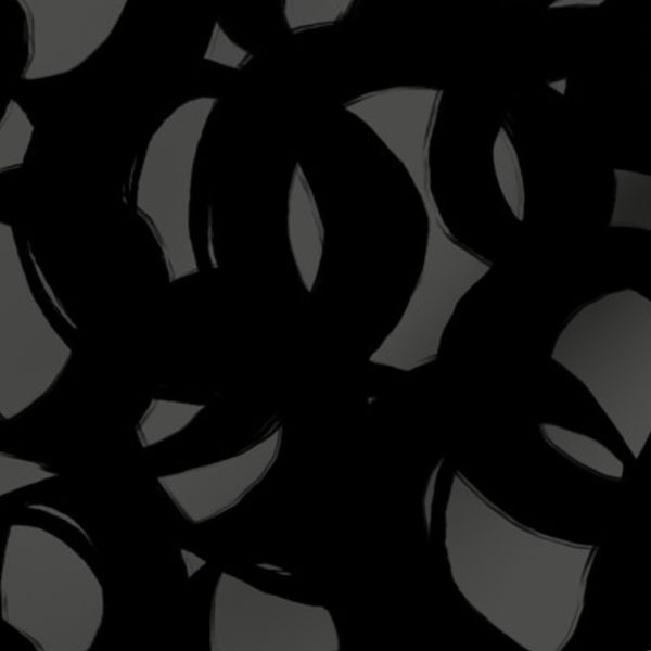 Modern Circle Brushstrokes- black/gray
