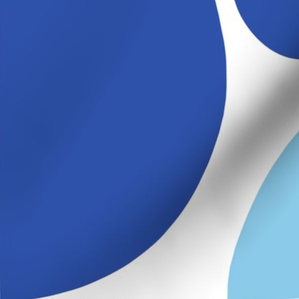 Perfect Trap Tulip Flowers Baby Sky Blue Circle Geo Modern Shape Floral (L)