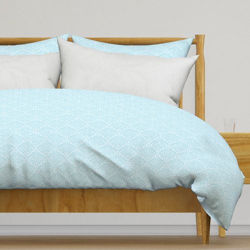 S Aqua Floral Vintage Damask Textile 0114 N