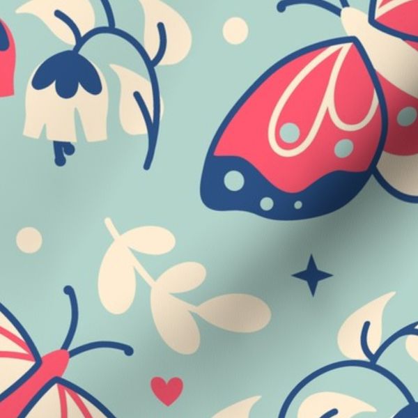Spring Butterflies And Flowers