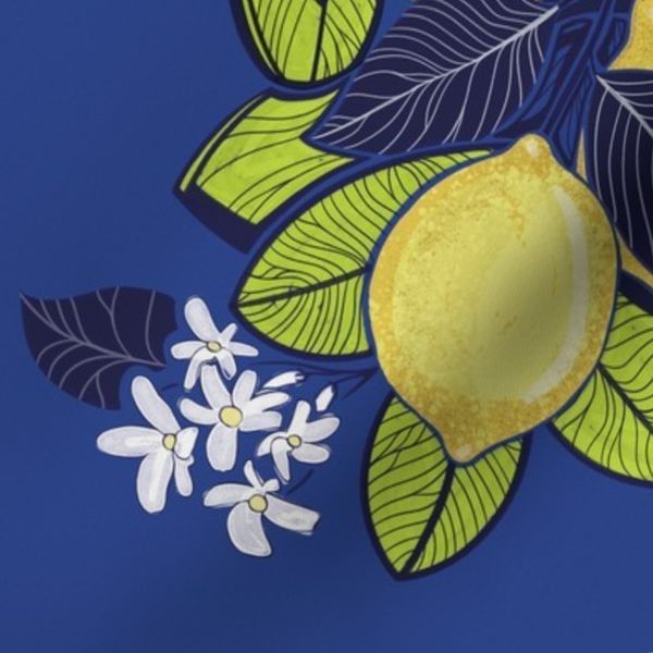 Midnight Lemons and Lime on Royal Blue