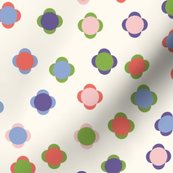 Basic Geometric Shapes in a Non Directional Design in Bold Retro Colors