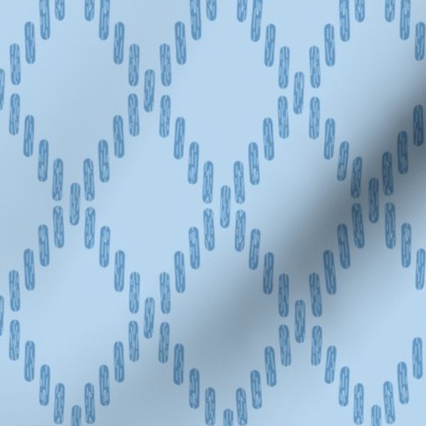Small Scale Geometric Blue Diamond Texture on an Azure Sky Background