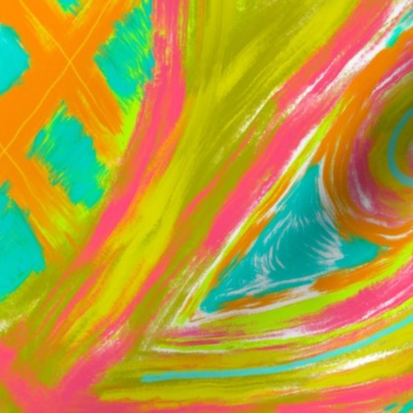 Vibrant Abstract Filigree Swirls Green