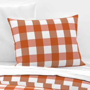 Toffee Pie - Large Check - Toffee Brown and White - Gingham - Classic