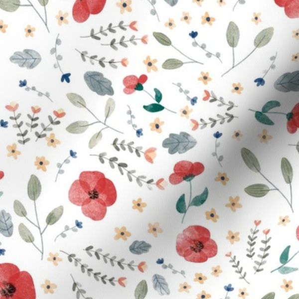 Pastel Watercolor Spring Flowers - DITSY
