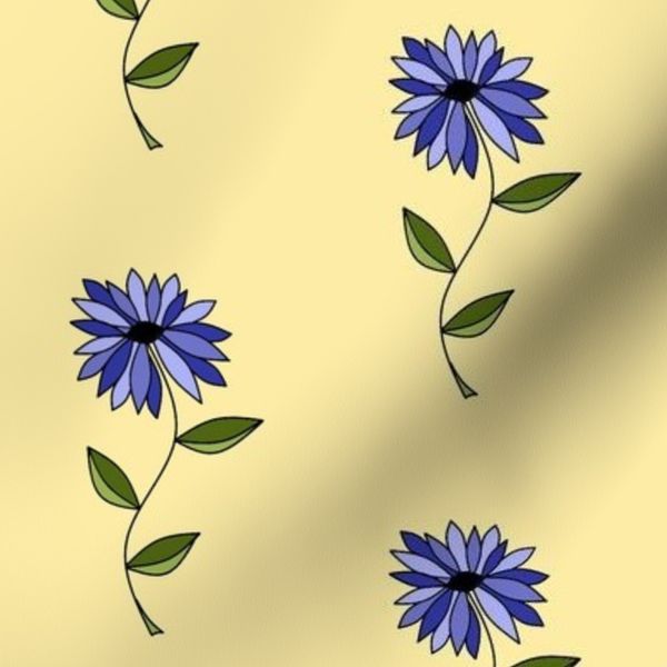 Single Blue Daisy