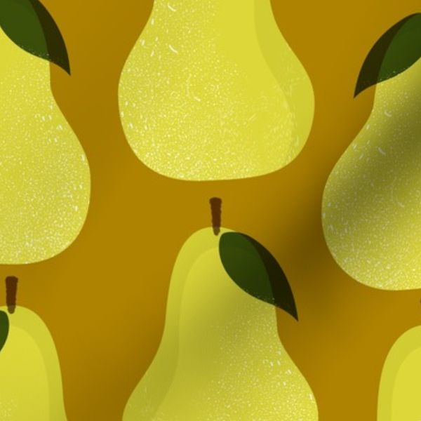 Pear shaped-Yellow-Yellow orange-Texture-Large