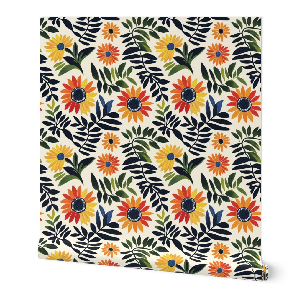Roll of Peel and Stick wallpaper on white