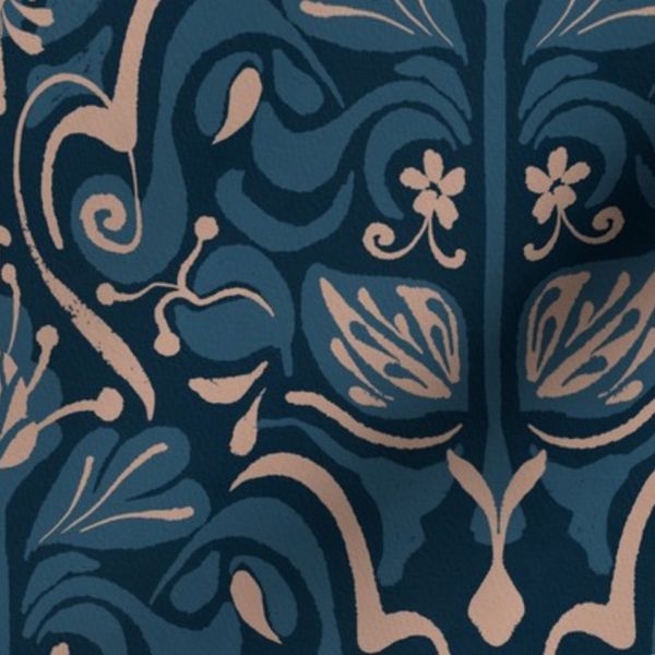 Blue and Gold Art Nouveau