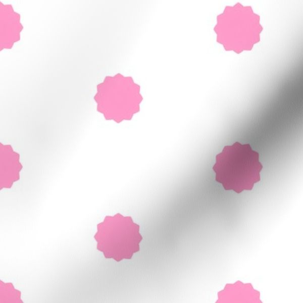 Minimalist Modern Polka Dots in Pink and White for Bright Summer Design