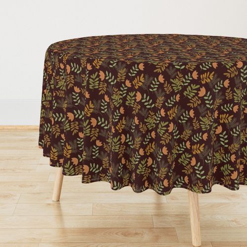 Flower Garden Design- Maroon Background-medium